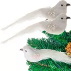 Kép 1/12 - Ruhhy fehér madárkák karácsonyfadísz 2 db