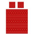 Kép 3/9 - Puha meleg takaró párnahuzattal piros színben, téli motívummal 1.6x2m