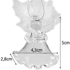 Kép 3/9 - Átlátszó üveg angyal valódi tollakkal - 6 db