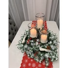 Kép 8/9 - Dekoratív koszorú karácsonyi hóval