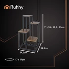 Kép 3/13 - 4 szintes loft virágállvány