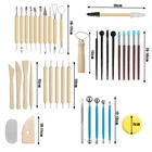 Kép 2/12 - 40 darabos agyagszobrász készlet tokban