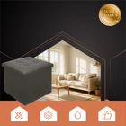 Kép 6/7 - Összecsukható puff tárolóval, szürke