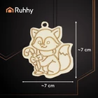 Kép 2/7 - Festhető fa karácsonyfadíszek