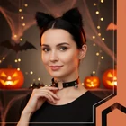 Kép 5/7 - 3 részes macska jelmez - fekete