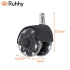 Kép 2/9 - Fekete forgószék kerekek - 5 db