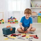 Kép 12/16 - 32 darabos gyermek szerszámos készlet műanyag ládában