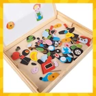 Kép 12/14 - Kruzzel 108 darabos kétoldalas mágneses oktatótábla fa dobozban