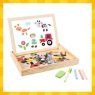 Kép 10/14 - Kruzzel 108 darabos kétoldalas mágneses oktatótábla fa dobozban