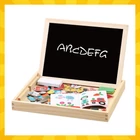 Kép 11/14 - Kruzzel 108 darabos kétoldalas mágneses oktatótábla fa dobozban