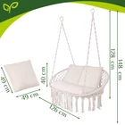 Kép 5/15 - Kétszemélyes gólyafészek hinta - kérmszínű