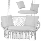 Kép 3/10 - Dupla hintaágy párnaszett – 3 részes szürke