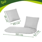 Kép 2/10 - Dupla hintaágy párnaszett – 3 részes szürke