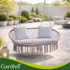 Kép 8/10 - Dupla hintaágy párnaszett – 3 részes szürke