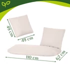 Kép 2/11 - Dupla hintaágy párnaszett – 3 részes krémszínű