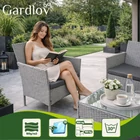 Kép 8/22 - Rattan kerti bútor szett - szürke