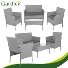 Kép 2/22 - Rattan kerti bútor szett - szürke