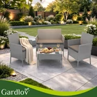 Kép 22/22 - Rattan kerti bútor szett - szürke