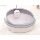 Kép 7/8 - Nyitott alomtálca peremmel és lapáttal, szürke