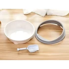 Kép 8/8 - Nyitott alomtálca peremmel és lapáttal, szürke