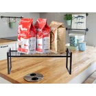 Kép 2/9 - Egyszintes fém konyhai szervező, 52x19x21 cm, fekete