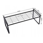 Kép 7/9 - Egyszintes fém konyhai szervező, 52x19x21 cm, fekete