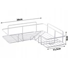 Kép 6/6 - Fürdőszobai sarokpolc, fehér