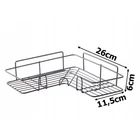 Kép 6/6 - Fürdőszobai sarokpolc, fekete
