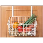 Kép 7/9 - Akasztható háztartási fém szervező kosár, fehér