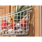 Kép 8/9 - Akasztható háztartási fém szervező kosár, fehér