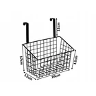 Kép 5/7 - Akasztható háztartási fém szervező kosár, fekete