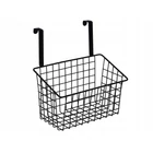Kép 6/7 - Akasztható háztartási fém szervező kosár, fekete
