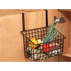Kép 7/7 - Akasztható háztartási fém szervező kosár, fekete
