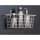 Kép 9/12 - Akasztós fém tárolókosár, 29x12.5x12 cm, fehér