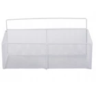 Kép 3/9 - Akasztós fém háztartási tárolókosár, fehér