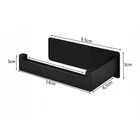 Kép 7/12 - Felragasztható, acél WC-papír tartó, matt fekete