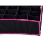 Kép 3/3 - Fehérnemű tároló, 16 rekesz, fekete-rózsaszín