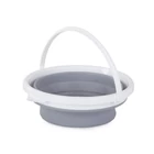 Kép 3/3 - Szilikon vödör, összecsukható, fedeles, 5L