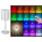 Kép 10/10 - Kristály asztali lámpa LED RGB, távirányítóval