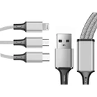 Kép 6/8 - 3az1-ben USB kábel, 1,2m ezüst