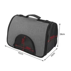 Kép 7/10 - Kisállat hordozó táska, 41 x 26 x 24 cm, szürke