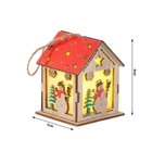 Kép 10/10 - Fából készült függő karácsonyi lámpás