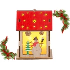 Kép 3/10 - Fából készült függő karácsonyi lámpás