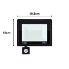 Kép 8/9 - LED reflektor 50W (mozgásérzékelő, alkonykapcsoló) 