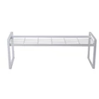 Kép 1/10 - Egyszintes fém konyhai szervező, 52x19x21 cm, fehér