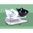 Kép 6/7 - Dupla etetőtál állvánnyal, 2 x 400 ml