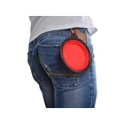 Kép 3/10 - Összecsukható utazótál kutyáknak, piros, 800 ml