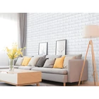 Kép 5/8 - Öntapadós tapéta panel 3D tégla mintával, fehér