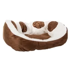 Kép 5/10 - Plüss kutya fekhely, barna, 60 cm