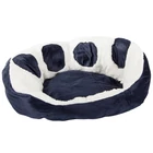 Kép 12/14 - Plüss kutya fekhely, sötétkék, 60 cm
